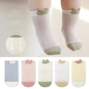 Newborn Baby Socks Summer Thin Infant Loose Mouth Mid-calf Cotton Socks Cartoon Boys and Girls Sock