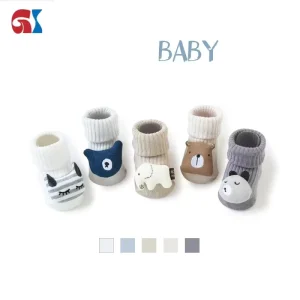 Newborn Baby Socks Three-Dimensional Cartoon Dotted Anti-Slip Loose Mouth Crew Knitted Techniques Children’s Floor Socks
