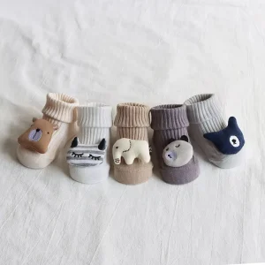 Newborn Toddler 3D Socks Cotton Cute Lovely Baby Socks With Grip