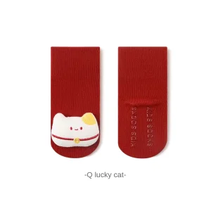 Newborn Winter Crew Casual Baby Socks Knitted Cotton Spandex Full Moon Hundred Days Old Cartoon Doll New Year