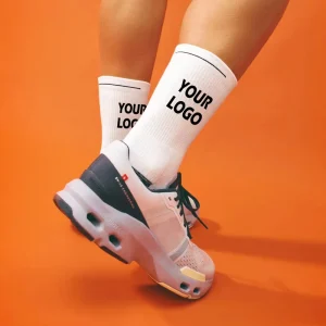 No Minimum Order Custom Logo Men Sport Socks Cotton White Crew Socks Custom Design Socks with Your Own Logo