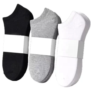 No Show Socks Solid Color Black White Gray Breathable Comfortable for Men Women Unisex Sport Business
