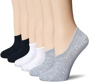 No Show Socks Womens Ankle Low Cut Thin Invisible Hidden for Sneaker Flat Slip on Liner Ballet