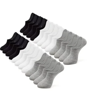 No Show Socks for Men 6-12 Pairs Low Cut Cotton Anti-slid Athletic Socks With Non Slip Grip