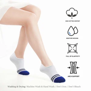 No Show Socks for Secure Fit Cushioned Comfort Low Profile for Women and Youth Summer Boat Socks