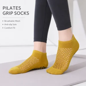 Non-Slip Quick Dry Breathable Spandex/Cotton/Bamboo Fiber Crew Socks for Yoga Pilates Workouts Autumn Knitted OEM Service Socks