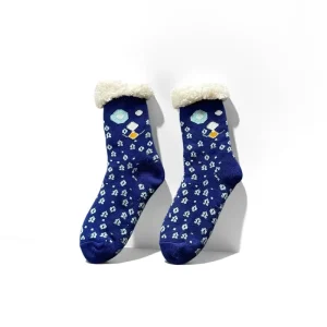 Non-skid Classic Striped House Socks for Ladies