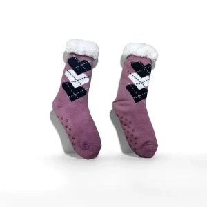 Non slip Classic Striped Sleep Socks for Ladies