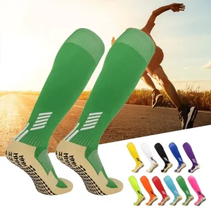 Non-slip Custom Logo Premium Fitness Scrunch Crew Knee High Rugby Socks Knitted Quick Dry for Men Spring