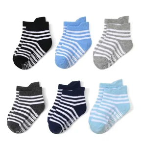 Non slip Stripe Indoor Children’s Socks Cotton Anti Slip Ankle Toddler Kids Boys Girls New Born Baby Socks