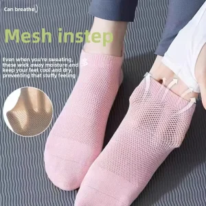 Non-slip Sweat-absorbing Anti-Friction Yoga Socks Women Pilates Indoor Fitness Mid-calf Sports Socks Pair Shark
