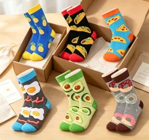 Novelty Colorful Crew Socks Kids Boys Girls Anti Slip Calf 9 12 Years Toddler