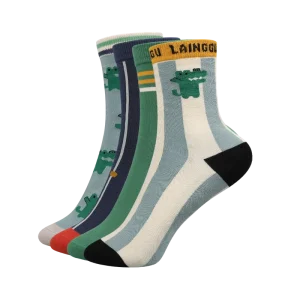 Novelty Colorful Design Happy Cotton Knit Crew Dress Custom Logo Socks