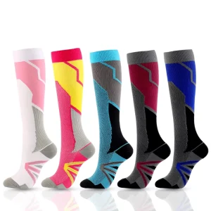 Nurse Compression Socks Comfortable Durable 20-30 Mmhg Knitted Crew High Running Marathon Calf Compression Socks
