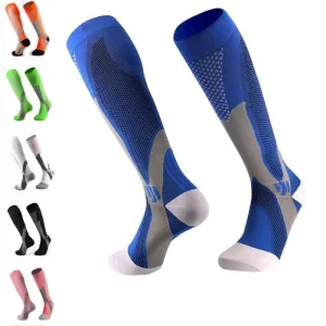 Nylon Compression Socks Sports Calf Socks Elastic Stockings Long Soccer Socks