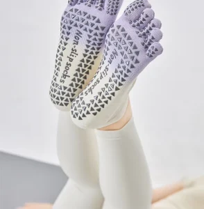 ODM Ankle Cotton Seamless Sports Toe Socks for Aerobics Pilates Yoga Non-slip Five-finger Socks