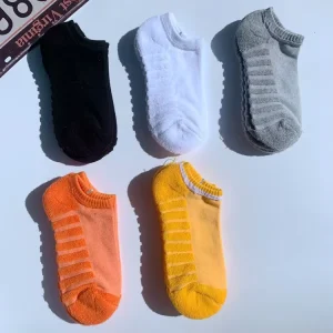 ODM Cross Border Spring Casual Sports Socks Men Large Size Short Cotton Cuff Random Terry Cushion