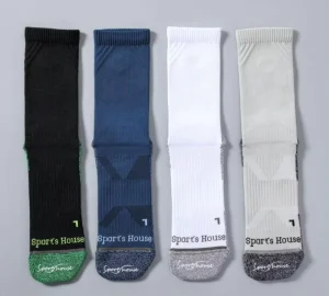 ODM Men’s Cotton Crew Work Boot Socks Moisture Cushioned Athletic Socks Accept Design Customization for Hiking Running Workout