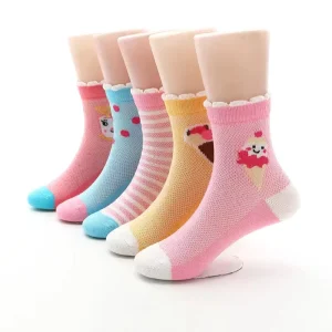 ODM Organic Crew Knitted Breathable Casual Spring Baby Socks for Baby Girls
