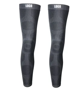 OEM Bamboo Fiber Long Knee Brace Germanium Fiber Long Compression Leg Sleeve for Arthritis Sports