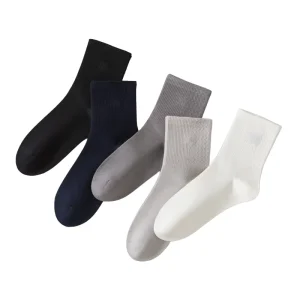 OEM Calcetines De Negocios Para Hombre Men’s Cotton Crew Solid Color Anti-Bacterial Business Dress Socks