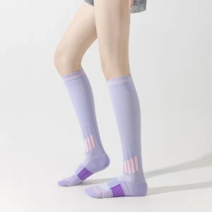 OEM Compression Knee High Socks Selective Terry Massage Non Slip Running Cotton Cushioned Honeycomb Mesh Youth Bottom