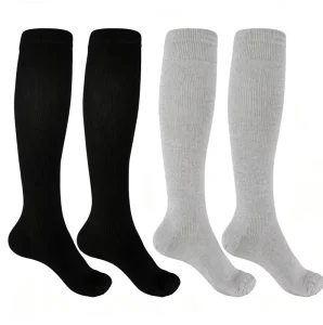 OEM Compression Knee High Socks Sport Support Breathable Running Cycling Women Men Athletic Socks
