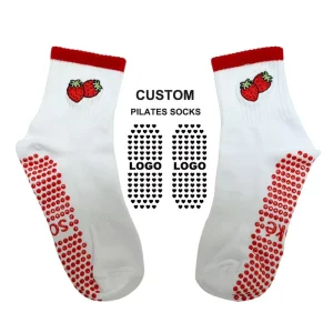 OEM Cotton Crew Grip Yoga Socks Custom Design Logo Colorful Anti-slip Gym Pilates for Women