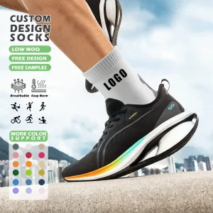 OEM Crew Men Sport Sock Custom Logo Athletic Sports Cycling Sock Men Gym Workout Terry Sport Sox Crew Man Sock