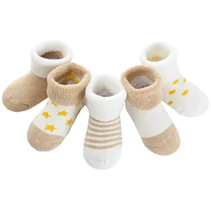 OEM Custom Baby Infant Newborn Boys Girls Winter French Terry Warm Cotton Knit Breathable Anti Bacterial Eco Friendly Socks