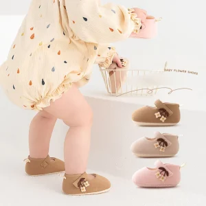 OEM Custom Baby Infant Newborn Girls First Walking Shoes Socks Soft Soled Breathable Cotton Mesh Anti Slip Eco Friendly Cartoon