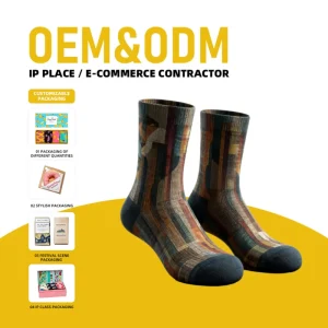 OEM Custom Cotton Blend Sports Socks Terry Bottom Shock Absorbing Outdoor Hiking Socks