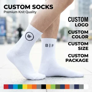 OEM Custom Logo Breathable Grip Socks Custom Breathable Moisture Wicking Cushioned Crew Sports Socks for Basketball