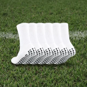 OEM Custom Logo Half Terry Cushioned Cotton Nylon Sports Basketball Football Grip Socks