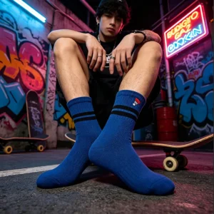 OEM Custom Logo Sports Socks for Men and Women Breathable Moisture Wicking Grip Crew Ankle High Daily Use for Cycling Children