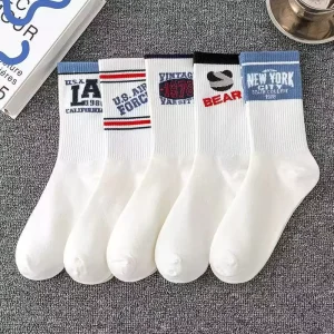 OEM Custom Men’s Outdoor Basketball Football Socks Cotton Crew Breathable Sporty Socks