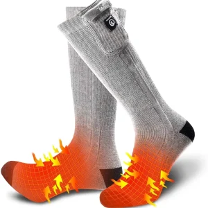 OEM Custom Personalized Warm Cotton Sport Socks Black Casual Men’s and Women’s Thermal Battery Heated Stockings Size L