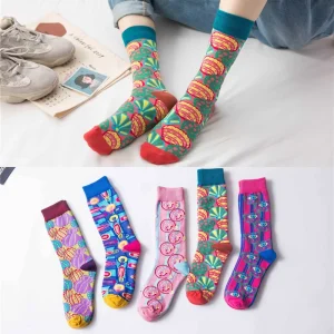 OEM Custom Street Funny Socks Hip-hop Ins Cotton Mid-tube Men Socks