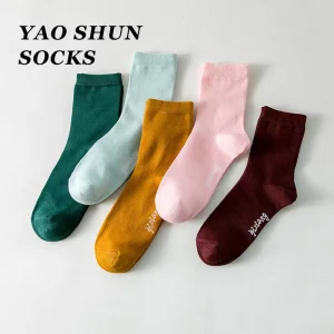 OEM Custom With Color Fast Price and logo Design and Brand Independent Innovation Women’s Cotton Socks