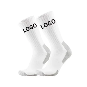 OEM Custom logo Sport Running Calf Socks Performance Cushioned Breathable Crew Socks for Men Women