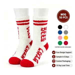 OEM Customizable Thermal Thick Half Velvet Coral Fleece Air Feeling Home Warm Indoor Floor Socks Unisex Body Bottom