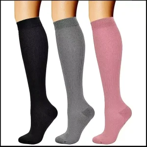 OEM Customize Own Brand Compression Socks Long Knee High Nylon Compression Socks Pregnancy
