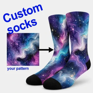 OEM Customized 360 Degree Full Printing Socks Custom Logo Casual Street Style Socks