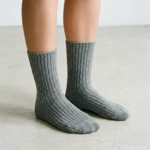 OEM Heavyweight Organic Cotton Crew Socks for Men & Women Ribbed Knit Sports Socks Soft Breathable Daily Socks