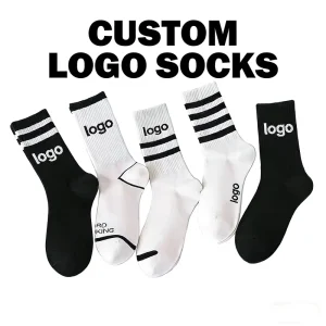 OEM Minimum Order Quantity Quick Sample OEM Custom Logo Crew Socks Men’s Running Sports Socks Cycling Sports Custom Logo Socks
