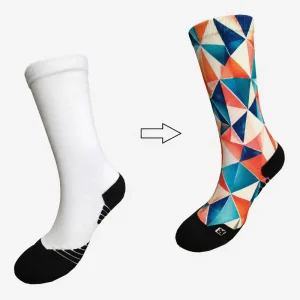 OEM ODM 200 Needle Fine Knit Bulk Order Custom Crew Socks for Private Label Size Lines
