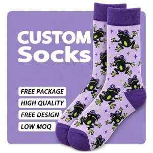 OEM ODM 200 Needle Fine Knit Private Label Export Ready Custom Novelty Socks for Boutique Gift Shops