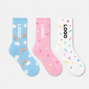 OEM ODM Combed Cotton Breathable Soft Custom Basketball Socks for Running Training and Sports