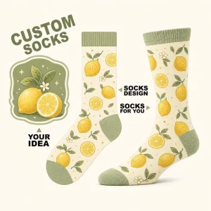OEM ODM Combed Cotton Breathable Soft Custom Jacquard Socks for Private Label Brands