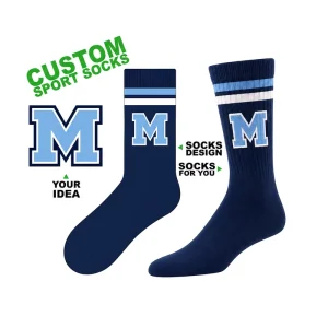 OEM ODM Comfortable Cotton Spandex Private Label Custom Crew Socks for Sports and Casual Wear